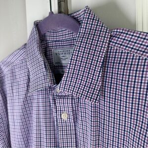 Charles Tyrwhitt Slim Fit dress shirt size 18 slim fit purple navy